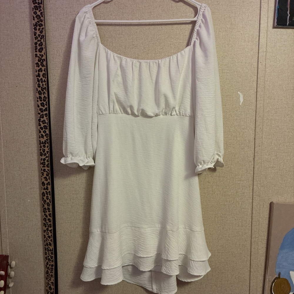 Speechless White Long Sleeve Dress